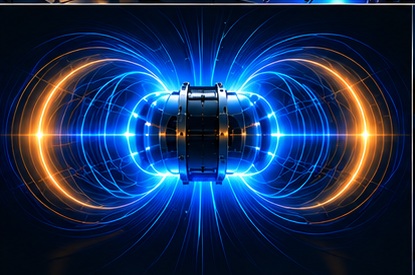 Abstract visualization of circulating electromagnetic energy